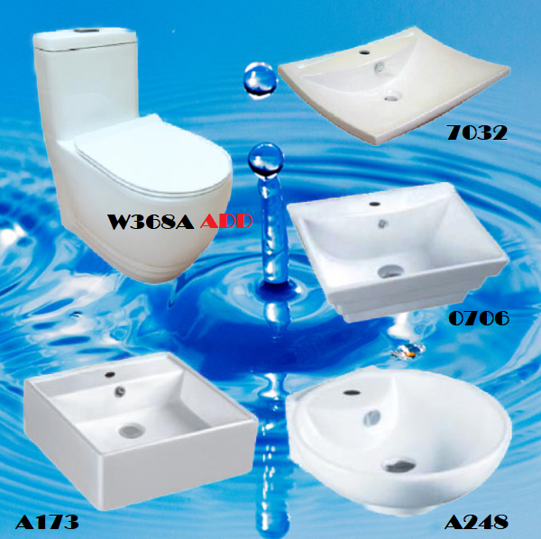 TOILET BOWL W368A + BASIN
