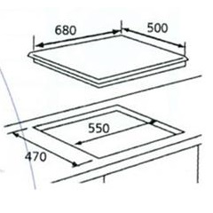 UP7038TRSV CUT OUT SIZE