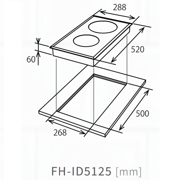 FH-ID5125 CUT OUT SIZE