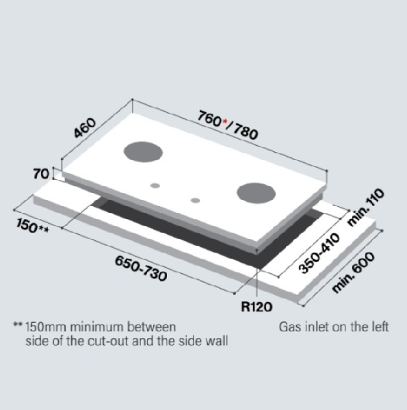 RB-782G CUT OUT SIZE