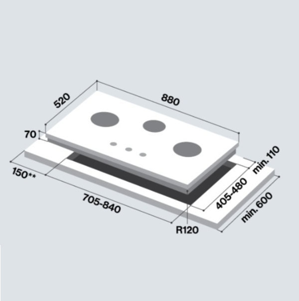 RB-983S CUT OUT SIZE
